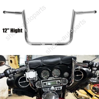For Harley Electra Glide Ultra Classic FLHTCU 12" Rise Ape Hanger Handle Bar US - Image 1 of 4