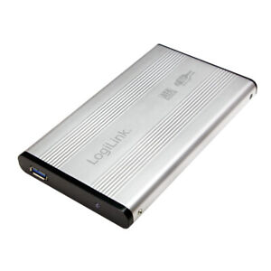 10x Festplattengehäuse, extern, USB 3.0, geeignet für 2,5" SATA HDD, silber, Log