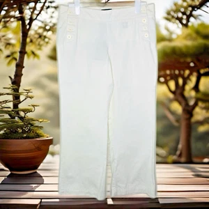Women's Sailor Pants Sz 12 Cream White Wide Leg NWT Bitten Sarah Jessica Parker - Picture 1 of 13