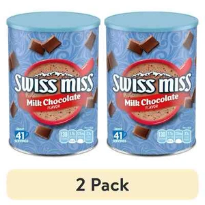 Swiss Miss Milk Chocolate Flavored Hot Cocoa Mix, 45.68 Oz Canister 2 pack - Picture 1 of 8