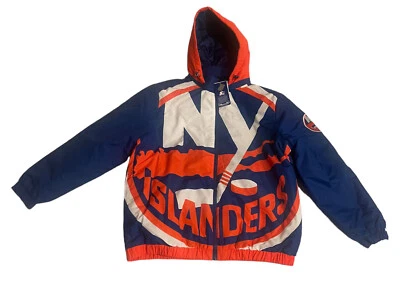 NEW Starter NHL New York Islanders Full Zip Big Logo Jacket Men's Size Small - Image 1 of 4