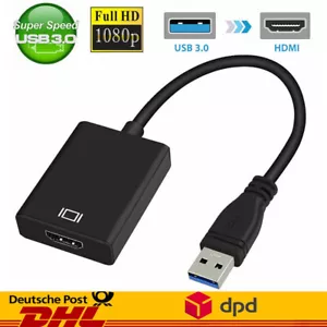 USB 3.0 zu auf HDMI Für Laptop PC HDTV HD 1080P Videokabel Adapter Konverter - Bild 1 von 11