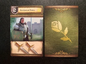 JUEGO DE TRONOS EL JUEGO DE MESA Ser Garlan Tyrell House Card 2011 SEGUNDA EDICIÓN - Imagen 1 de 2