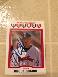 Bruce Crabbe 2019 Pawtucket Red Sox Signed Card Red Sox  - Picture 1 of 1