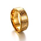 8mm Silver/gold/black Prayer Jewelry Men's Cross Ring Stainless Steel Size 7-13