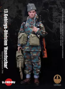 Modellino 1/6 1944 in magazzino UJINDOU UD9023 WWII Handschar pioniere Balcani - Foto 1 di 13