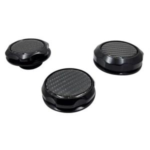 Autotecnica Shadow Series Billet Caps suits BA/F/G 6CYL Set with Carbon Inserts - Picture 1 of 3