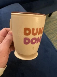 Vintage Dunkin’ Donuts Plastic Travel Mug Cup 8oz Whirley Ind. Advertisement  - Picture 1 of 6