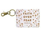 Faith Over Fear, Keychain ID Case, Gold/White
