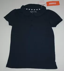 New Gymboree 5 year Girls Top Navy Blue Polo Shirt Uniform Soft Knit Short Sleev - Picture 1 of 3