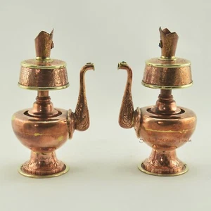 Tibetisches Bhumpa/Bhumba Kupfer Wasser Ritual Vase Set - buddhistische Ritualgegenstände - Bild 1 von 6