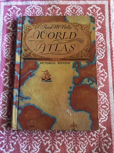 Rand McNally 1935 World Atlas Pictorial Edition Hardcover ~ Maps & Photos 64 Pgs - Picture 1 of 17