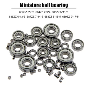 Miniature Deep Groove Ball Bearing 683 684 685 686 687 688 689ZZ Double Shielded - Picture 1 of 7