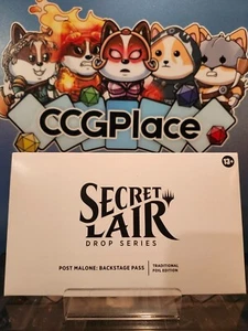 MTG Secret Lair x Post Malone: Backstage Pass - Traditional Foil Edition - Picture 1 of 2