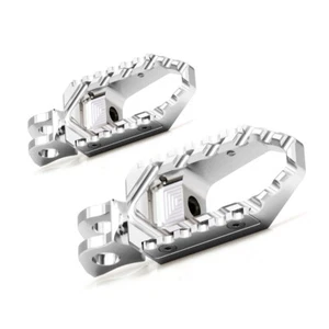 TRC Passenger Rear Silver Wide Foot Pegs For Kawasaki ZRX 1200 / S / R 2002-2009 - Picture 1 of 10