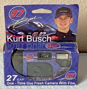 Vintage NASCAR Kurt Busch Memorabilia ~ Kamera versiegelt Einwegfilm * (LESEN) - Bild 1 von 5