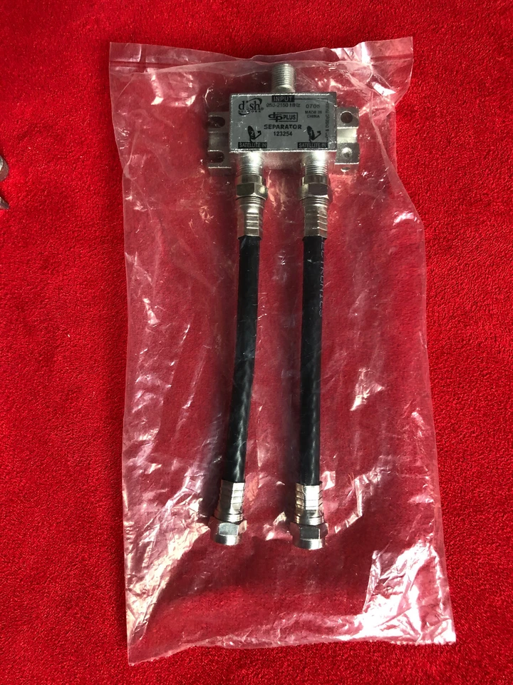 NEW DISH NETWORK DPP SEPARATOR 123254 FOR DUAL TUNER W/COAX CABLES - Image 1 of 1