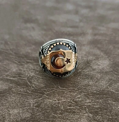 Anillo de plata de ley 925C para hombre Foto 1 de 4