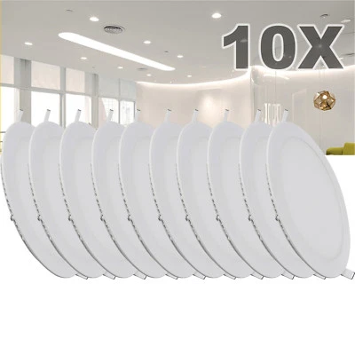 DEPMOG 10X 18W Panel LED Lámpara empotrada Foco empotrado Lámpara de techo Blanco frío Transformador