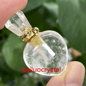 Bottiglia profumo cristallo trasparente naturale 1 pz ciondolo cristallo quarzo gemma curativa - Foto 1 di 12