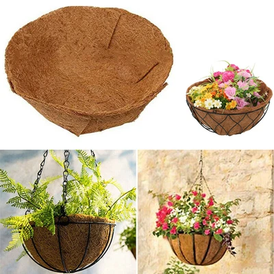 Revestimiento redondo de fibra de coco de repuesto de 24 pulgadas 2 piezas para cesta colgante de pared Foto 1 de 4