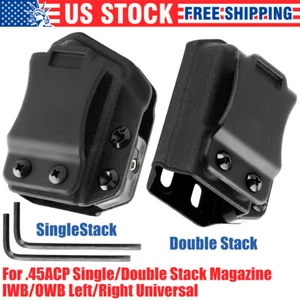 Mag Carrier IWB/OWB Magazine Holster Fits 45ACP Single/Double Stack R & L Hand - Picture 1 of 18