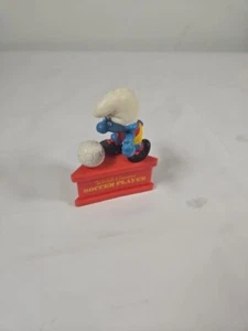 Vintage Schleich Peyo Fußballschlumpf Weltgrößter Fußballspieler 1978 PVC - Bild 1 von 3