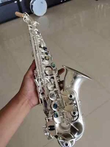 Japan SC9937 sassofono soprano B-flat argento placcato bambino strumento musicale sax - Foto 1 di 14