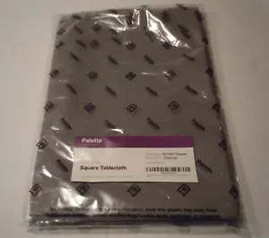 Gee Di Moda Square Tablecloth - 52 x 52 " - Charcoal - NIP - Picture 1 of 4