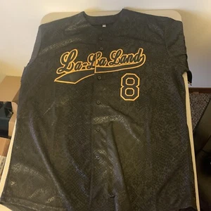 Kobe Bryant Mamba Baseball Jersey La La Land #8 #24 LA Lakers Size XL Black - Picture 1 of 5