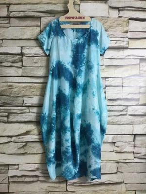 cocon.commerz PRIVATSACHEN ROSMARLIN Kleid aus WÄSCHESEIDE in türkis Größe 1 - Bild 1 von 4