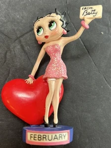Vintage Betty Boop Februar Kalender Figur mit Herz - Bild 1 von 5