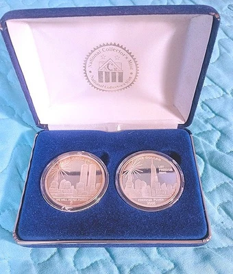 World Trade Center Freedom Tower Silver Coin Set From National Collectors MInt - Image 1 of 4