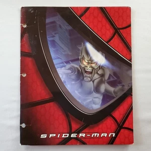 Spider-Man Movie School Pocket Folder Marvel 2001 Tobey Maguire Green Goblin VTG - Picture 1 of 6