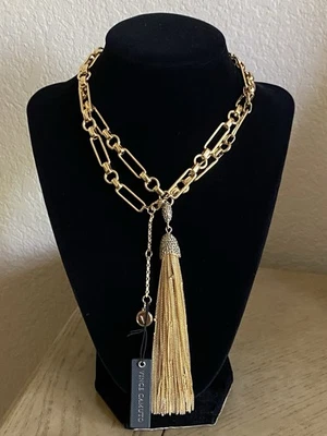 Collar Vince Camuto VJ0591 cadena grande tono dorado Y 29,0" Foto 1 de 4