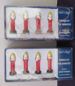 2 Juegos Dept. 56 velas Snow Village junto a la puerta accesorios de luz #5206-0 - Imagen 1 de 12