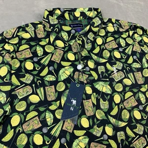William Murray Golf Poloshirt Large Schwarz Lemon Life Performance Mehrfarbig Neu - Bild 1 von 7