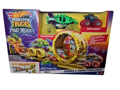 Hot Wheels Monster Trucks Power Smashers Charge & Chase Challenge Track Set - Image 1 of 2
