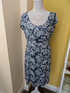 WHITE STUFF Teal Butterfly Print Tea Dress Size 10 - Picture 1 of 3