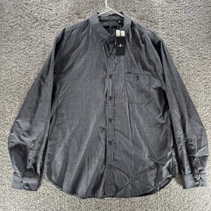 7 For All Mankind Shirt Mens 2XL XXL Gray Button Up New With Tags Long Sleeve - Picture 1 of 12