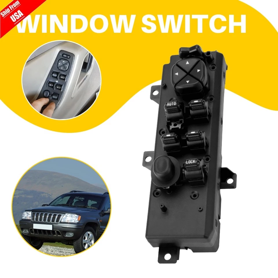 适用于 1999 - 2004 年吉普大切诺基主电源窗开关前驱动侧 — 第 1/4 张图片