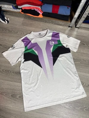 Camisa Sergio Tacchini Hawk muestra para hombre talla L grande blanca rara cancha tenis Foto 1 de 4