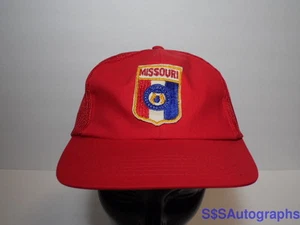 Vintage 1980s STATE OF MISSOURI FLAG SEAL Advertising Snapback Hat Patch Cap - Picture 1 of 9