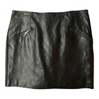 Mossimo Womens Mini Quilted A Line Skirt Black Lined Zipper Pockets 10