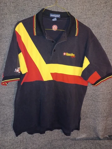 ROBERT YATES RACING TEXACO HAVOLINE 28 USED MEN'S POLO SHIRT NASCAR Cover
