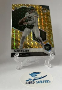 Zach Wilson RC 2021 Panini Mosaic Yellow Reactive PRIZM #302 Jets Rookie - Picture 1 of 2