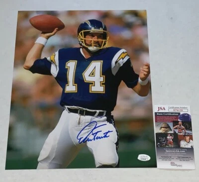 Dan Fouts signed San Diego Chargers 11x14 photo autographed HOF 2 JSA - Image 1 of 2