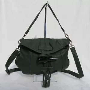 ECOTE Forest Green Vegan Leder Boho Umhängetasche Schultertasche Tasche klein - Bild 1 von 10