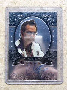 2011 Leaf Razor Metal Poker Base Auto CHAD BROWN - Picture 1 of 1