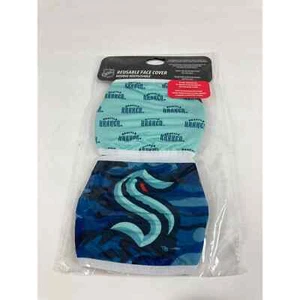 NWT NHL Face Cover Seattle Kraken set of 2 - Picture 1 of 1